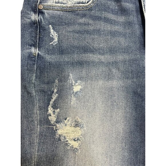 Judy Blue Medium Blue High Waist Straight Leg Cropped Jeans JB82436MD - Picture 3 of 6